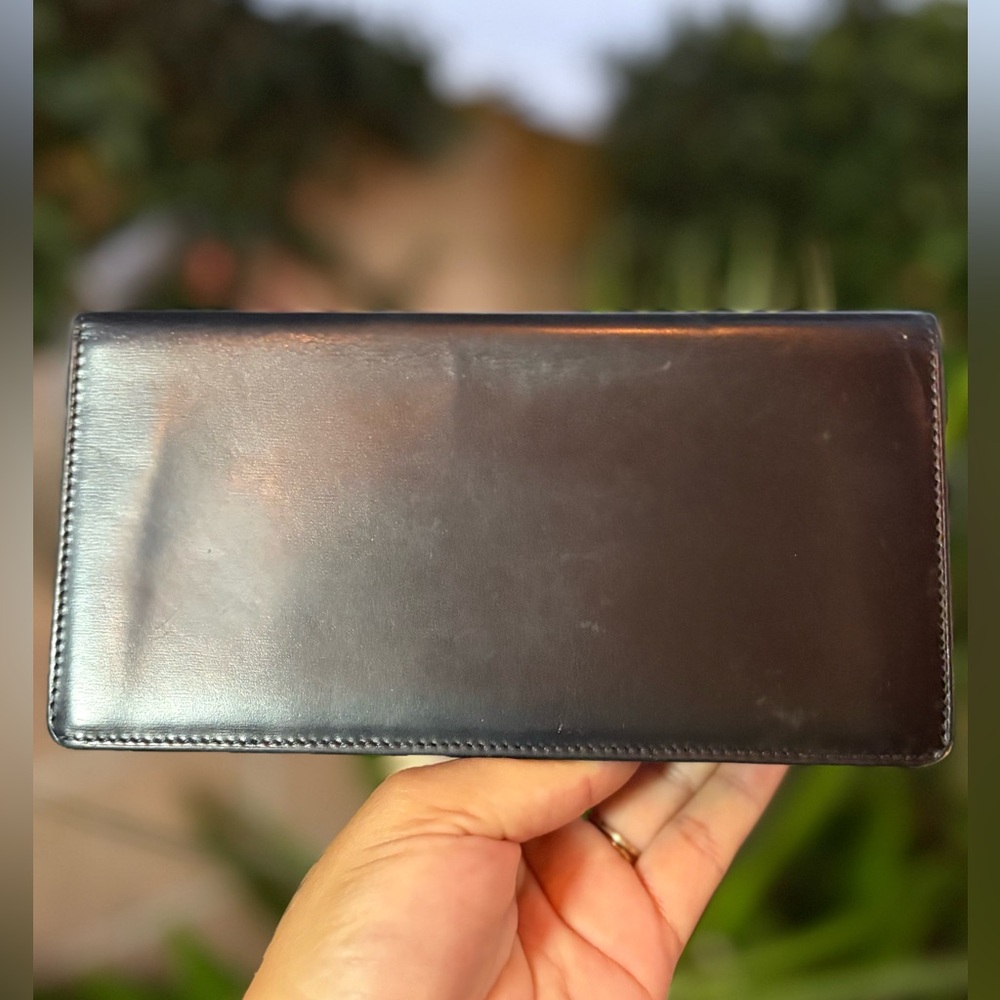 Cartier Black Leather Gold Accent Wallet - Picture 8 of 12